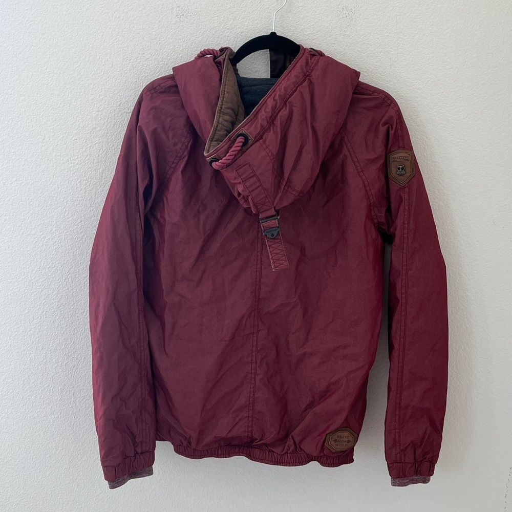 NAKETANO Half Zip Hooded Jacket Bordo Size Womens Small - Picture 4 of 15